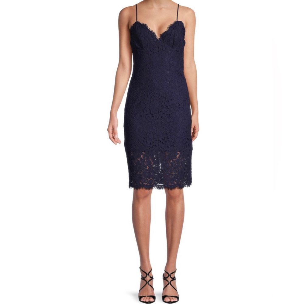 Bardot “Sienna” Lace Dress in Navy, Size 6